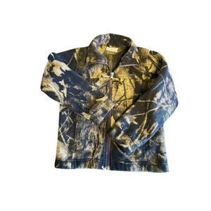 Columbia Camouflage Sweatshirt Kids Boy's XXS 4-6 Zip Fleece Hunting Outdoor